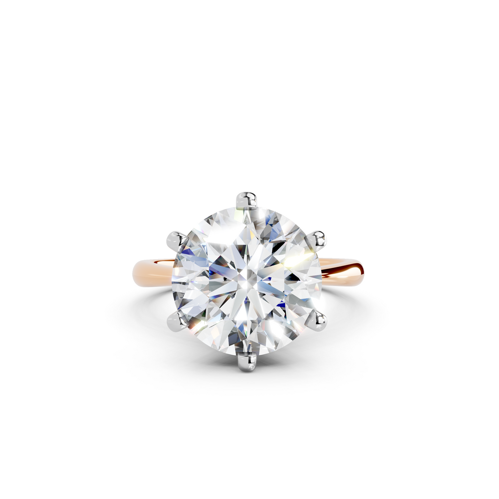IGI 5.00ct Lab Grown Diamond Solitaire Engagement Ring - The Montpellier Classic 6 Claw