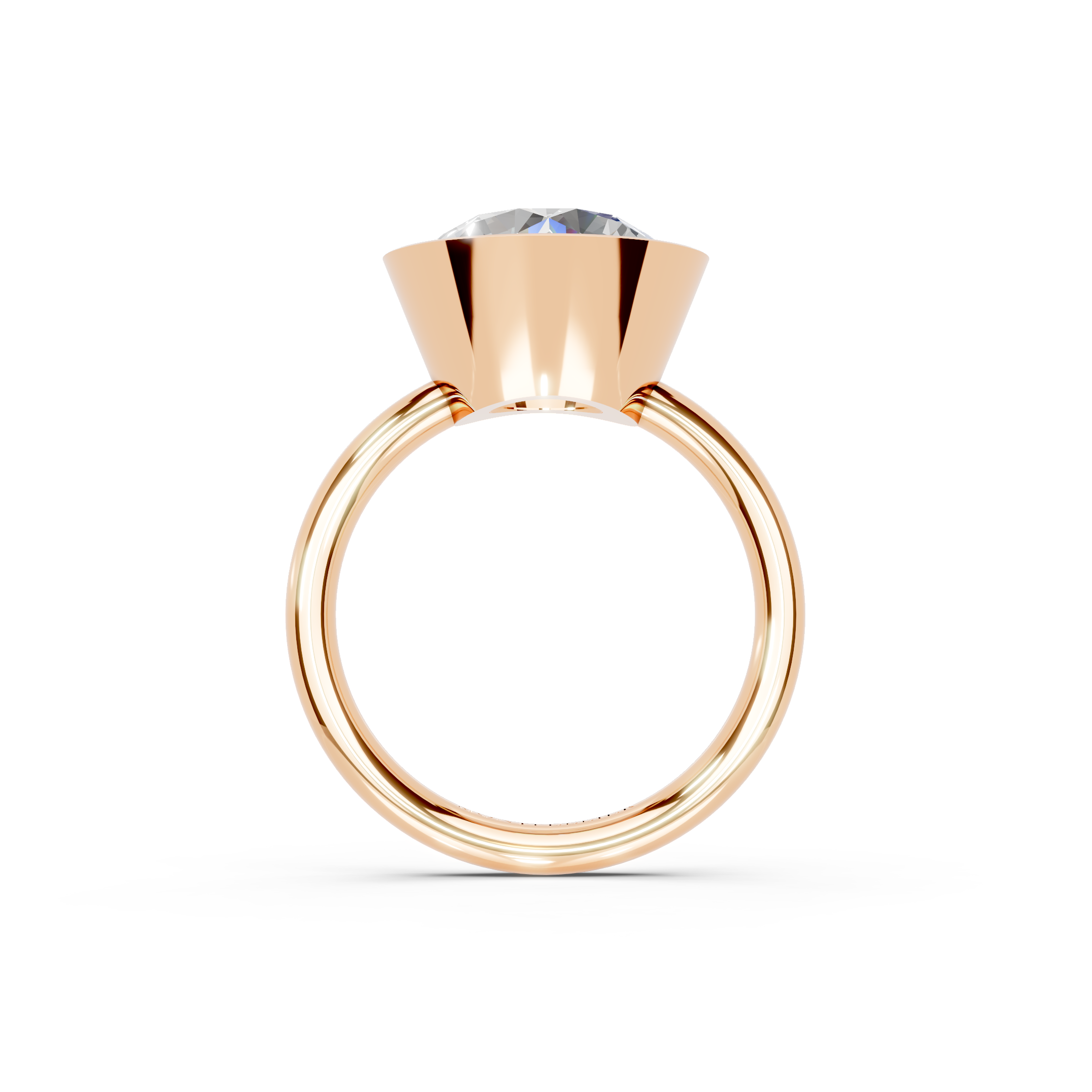 IGI 5.00ct Lab Grown Round Bezel Set Diamond Solitaire Engagement Ring Platinum or 18ct Gold