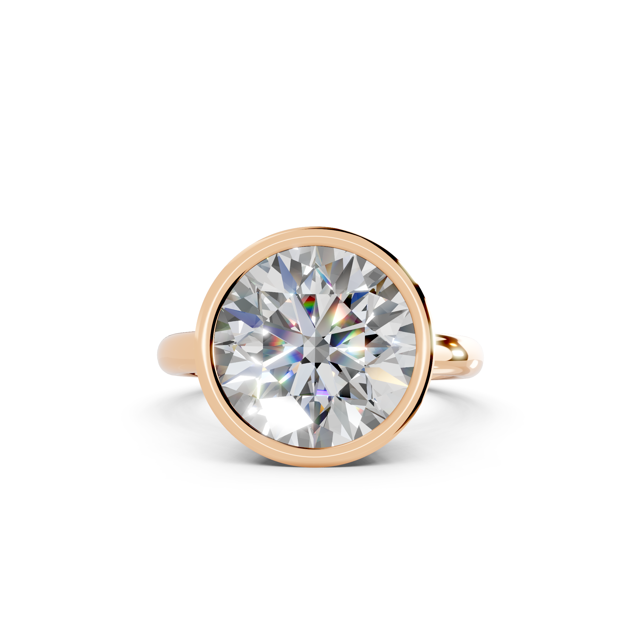 IGI 5.00ct Lab Grown Round Bezel Set Diamond Solitaire Engagement Ring Platinum or 18ct Gold