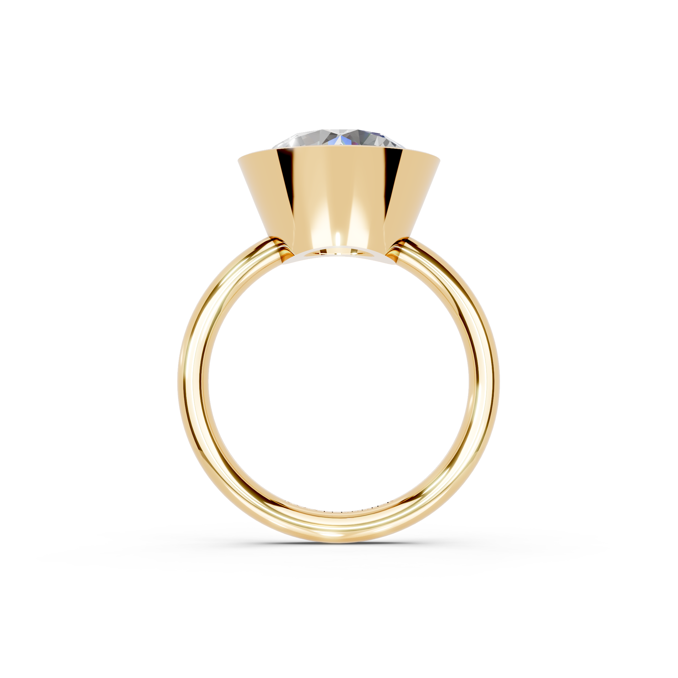IGI 5.00ct Lab Grown Round Bezel Set Diamond Solitaire Engagement Ring Platinum or 18ct Gold