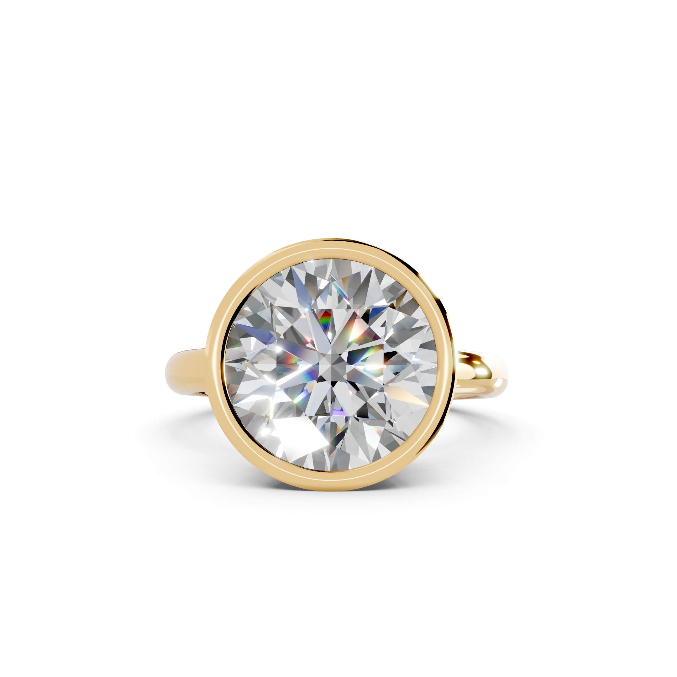 IGI 5.00ct Lab Grown Round Bezel Set Diamond Solitaire Engagement Ring Platinum or 18ct Gold