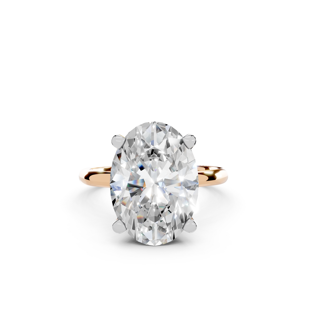IGI 5.00ct Lab Grown Oval Diamond Solitaire Engagement Ring Platinum or 18ct Gold - The Montpellier Classic Oval
