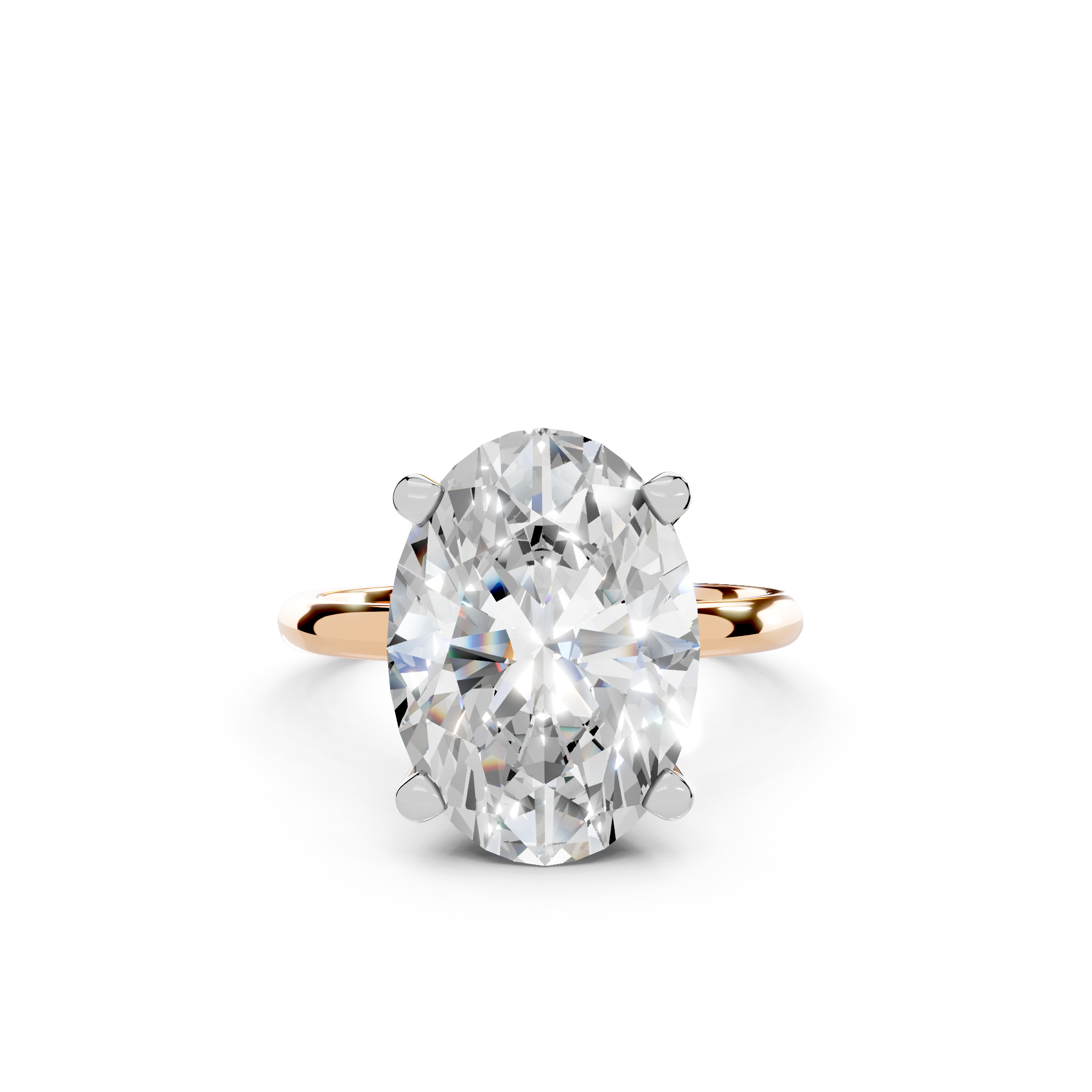 IGI 5.00ct Lab Grown Oval Diamond Solitaire Engagement Ring Platinum or 18ct Gold - The Montpellier Classic Oval