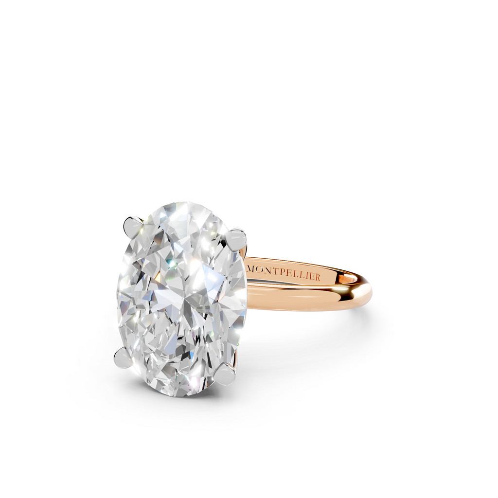 IGI 5.00ct Lab Grown Oval Diamond Solitaire Engagement Ring Platinum or 18ct Gold - The Montpellier Classic Oval
