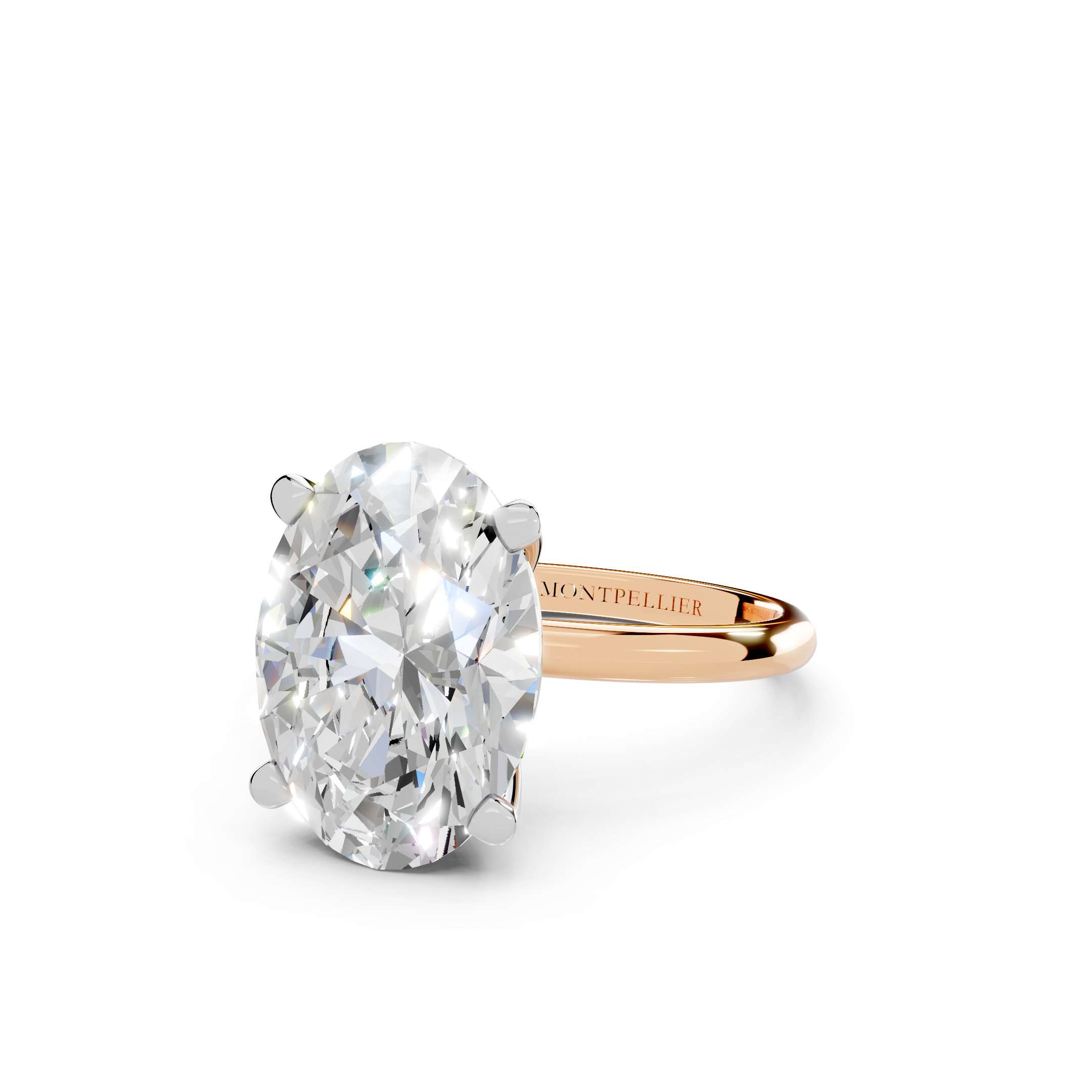 IGI 5.00ct Lab Grown Oval Diamond Solitaire Engagement Ring Platinum or 18ct Gold - The Montpellier Classic Oval