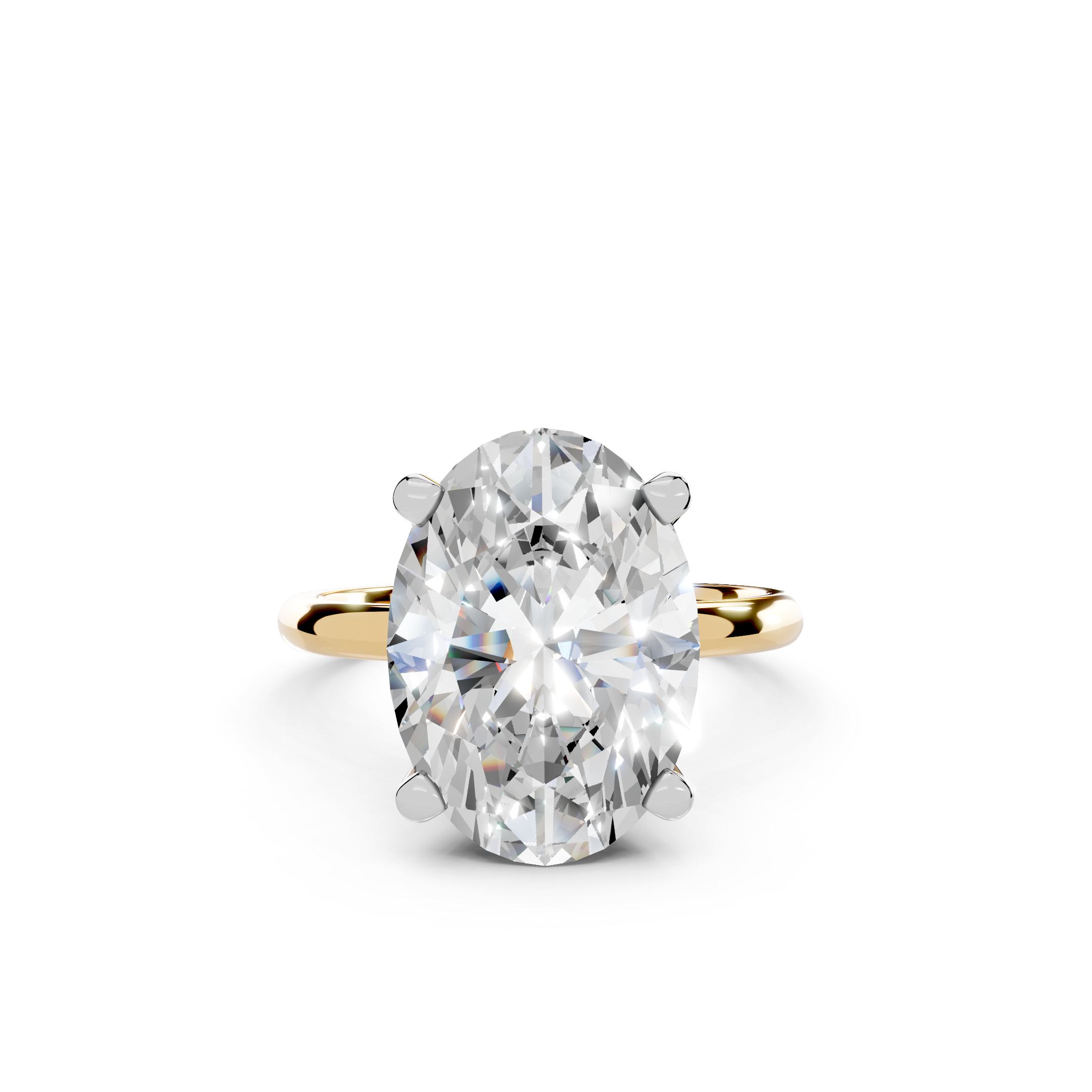 IGI 5.00ct Lab Grown Oval Diamond Solitaire Engagement Ring Platinum or 18ct Gold - The Montpellier Classic Oval