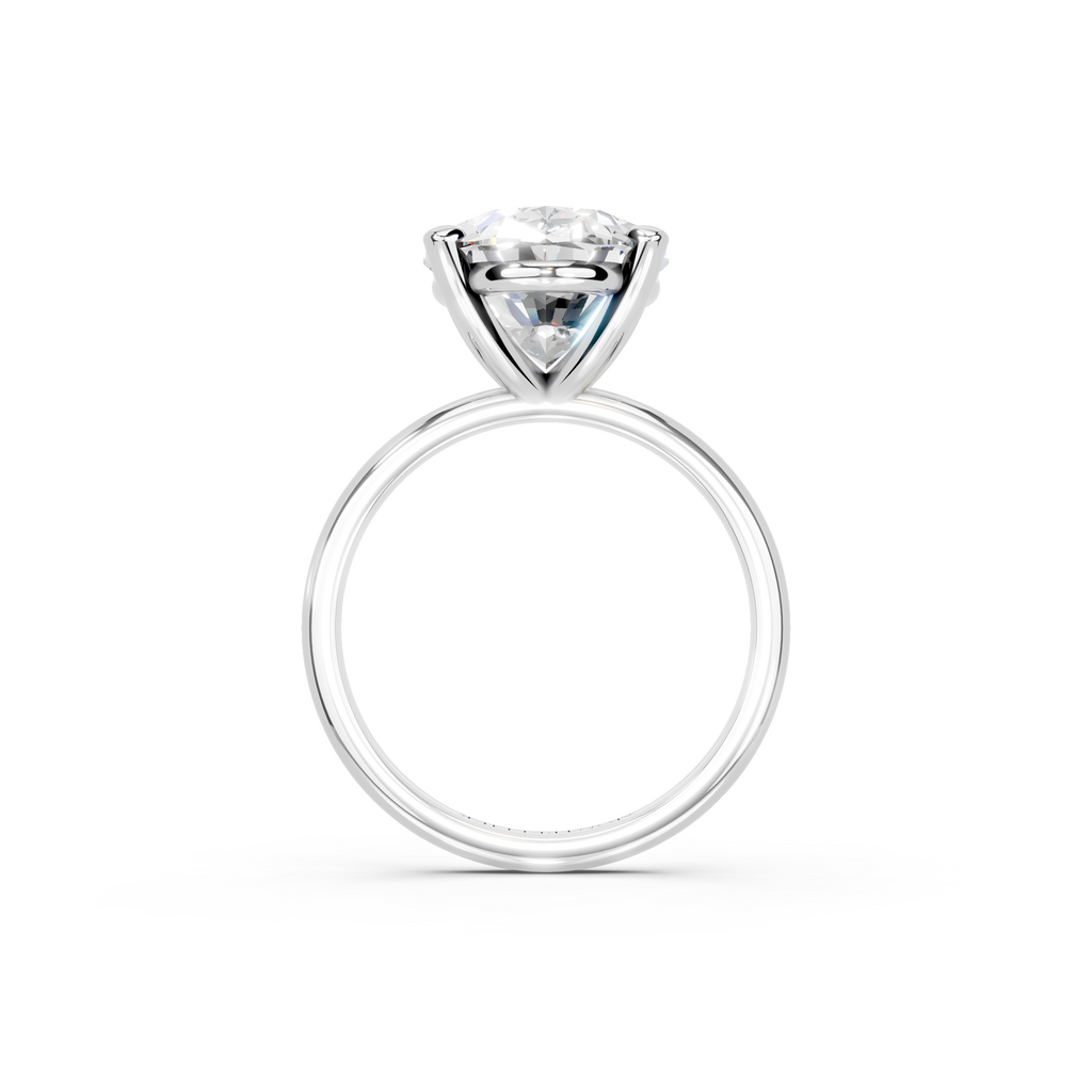 IGI 5.00ct Lab Grown Oval Diamond Solitaire Engagement Ring Platinum or 18ct Gold - The Montpellier Classic Oval