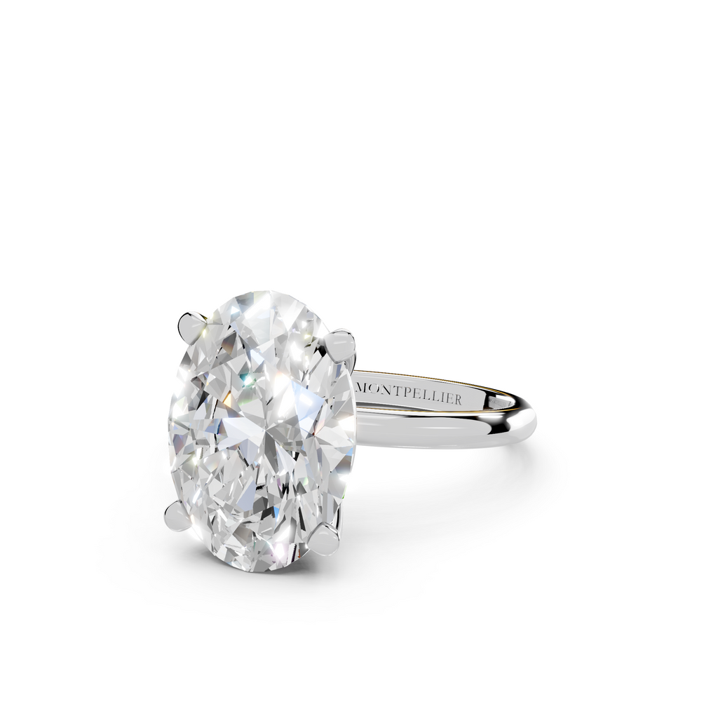 IGI 5.00ct Lab Grown Oval Diamond Solitaire Engagement Ring Platinum or 18ct Gold - The Montpellier Classic Oval