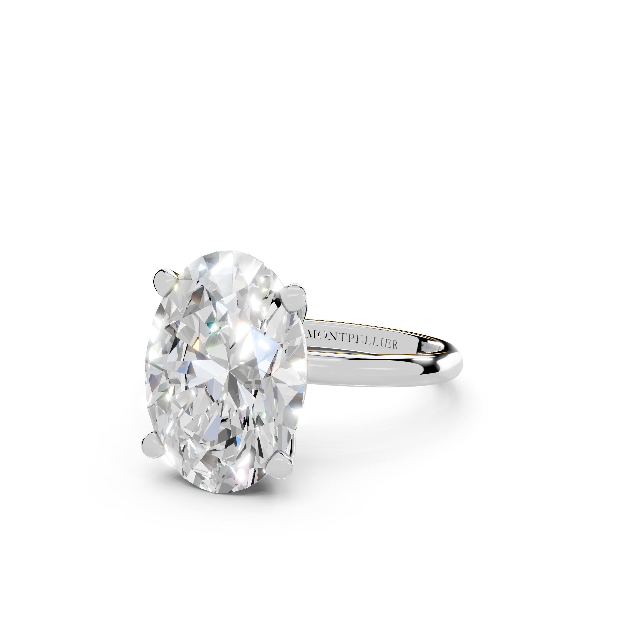 IGI 5.00ct Lab Grown Oval Diamond Solitaire Engagement Ring Platinum or 18ct Gold - The Montpellier Classic Oval