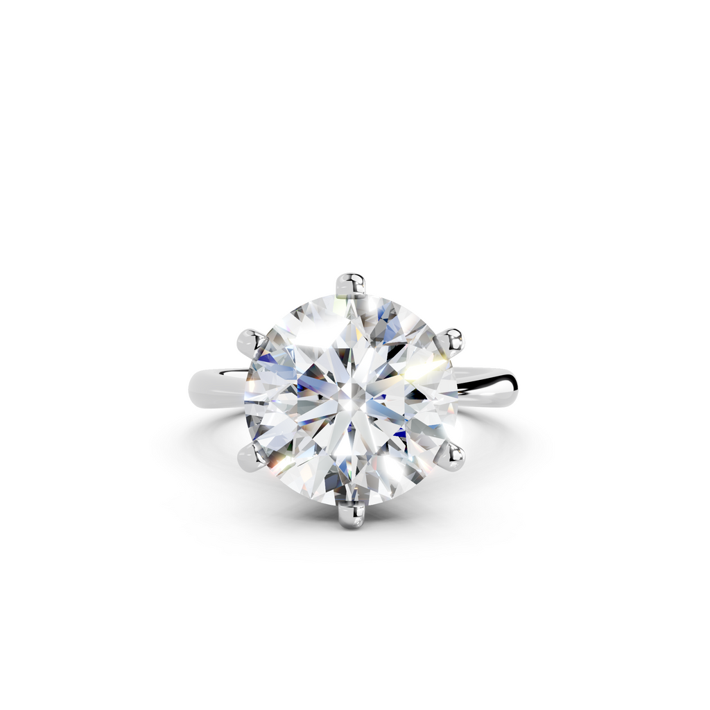 IGI 5.00ct Lab Grown Diamond Solitaire Engagement Ring - The Montpellier Classic 6 Claw