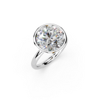 IGI 5.00ct Lab Grown Round Bezel Set Diamond Solitaire Engagement Ring Platinum or 18ct Gold