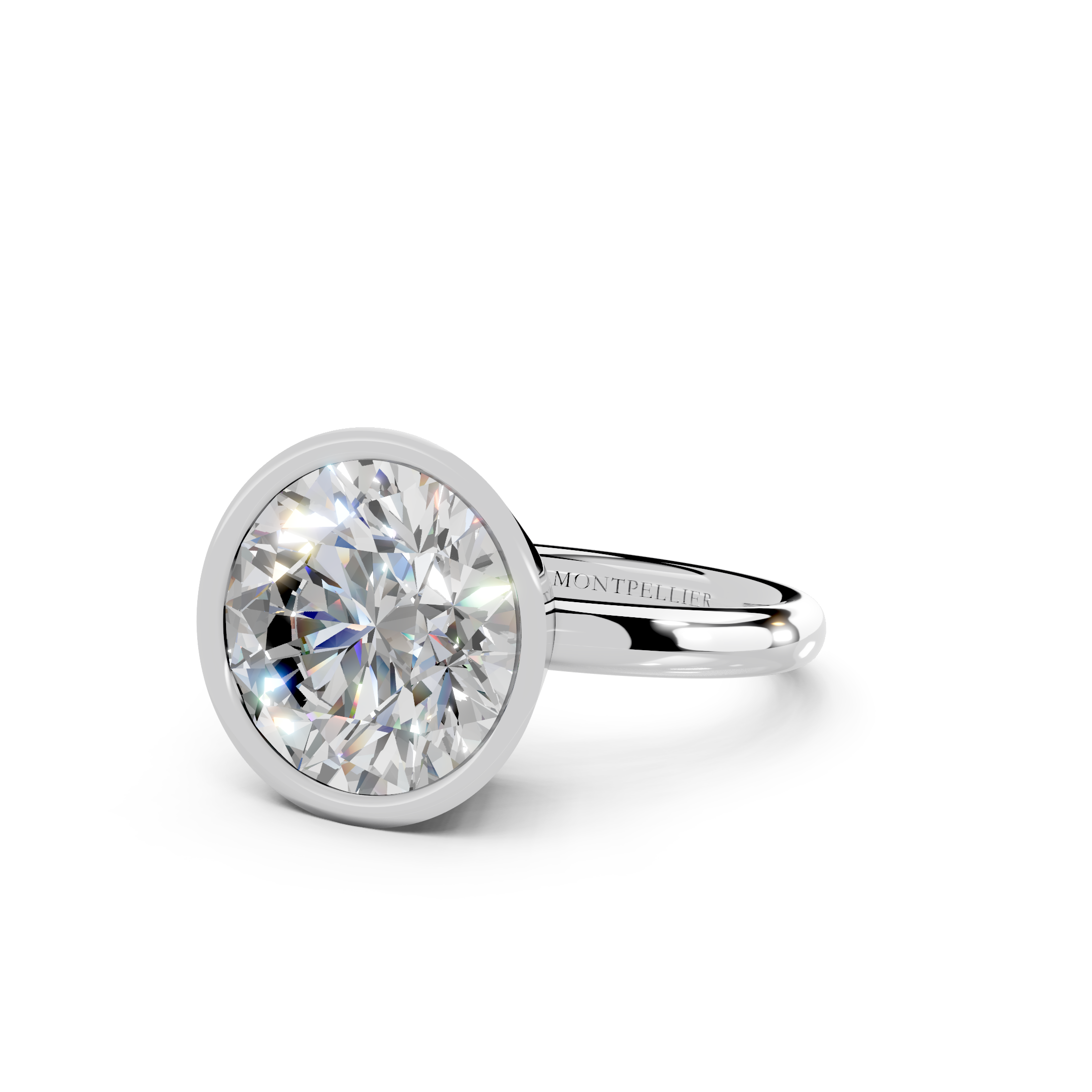 IGI 5.00ct Lab Grown Round Bezel Set Diamond Solitaire Engagement Ring Platinum or 18ct Gold