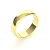 5mm 18ct Yellow Gold D Shape Wedding Ring Light Weight