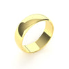 6mm 18ct Yellow Gold D Shape Wedding Ring Light Weight