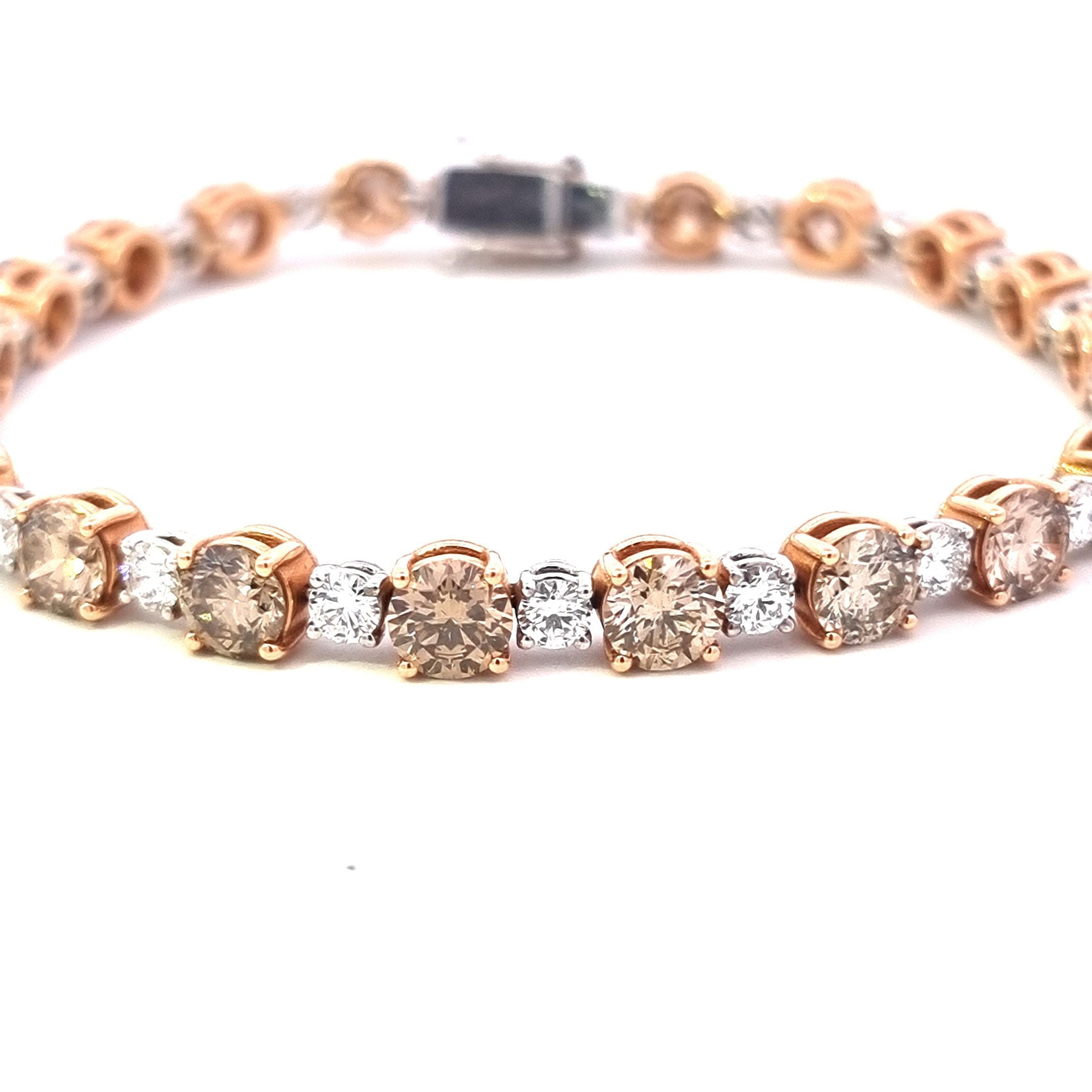 15.76ct Fancy Diamond Line Bracelet in 18ct Gold - Montpellier Jewellers