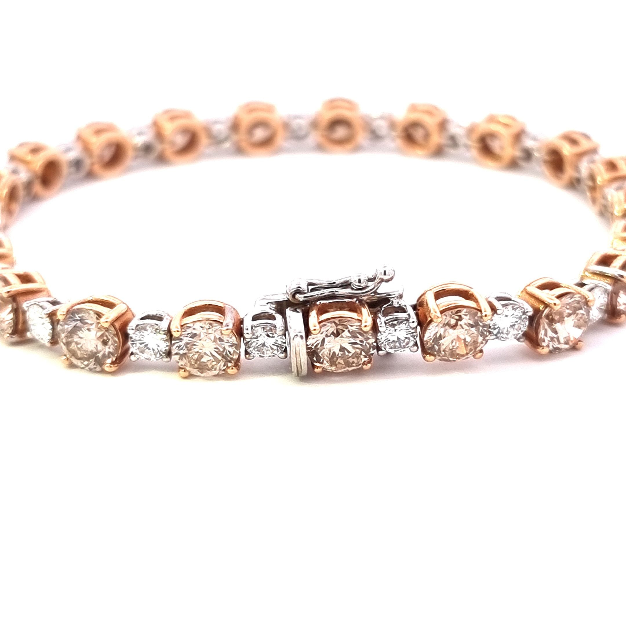 15.76ct Fancy Diamond Line Bracelet in 18ct Gold - Montpellier Jewellers