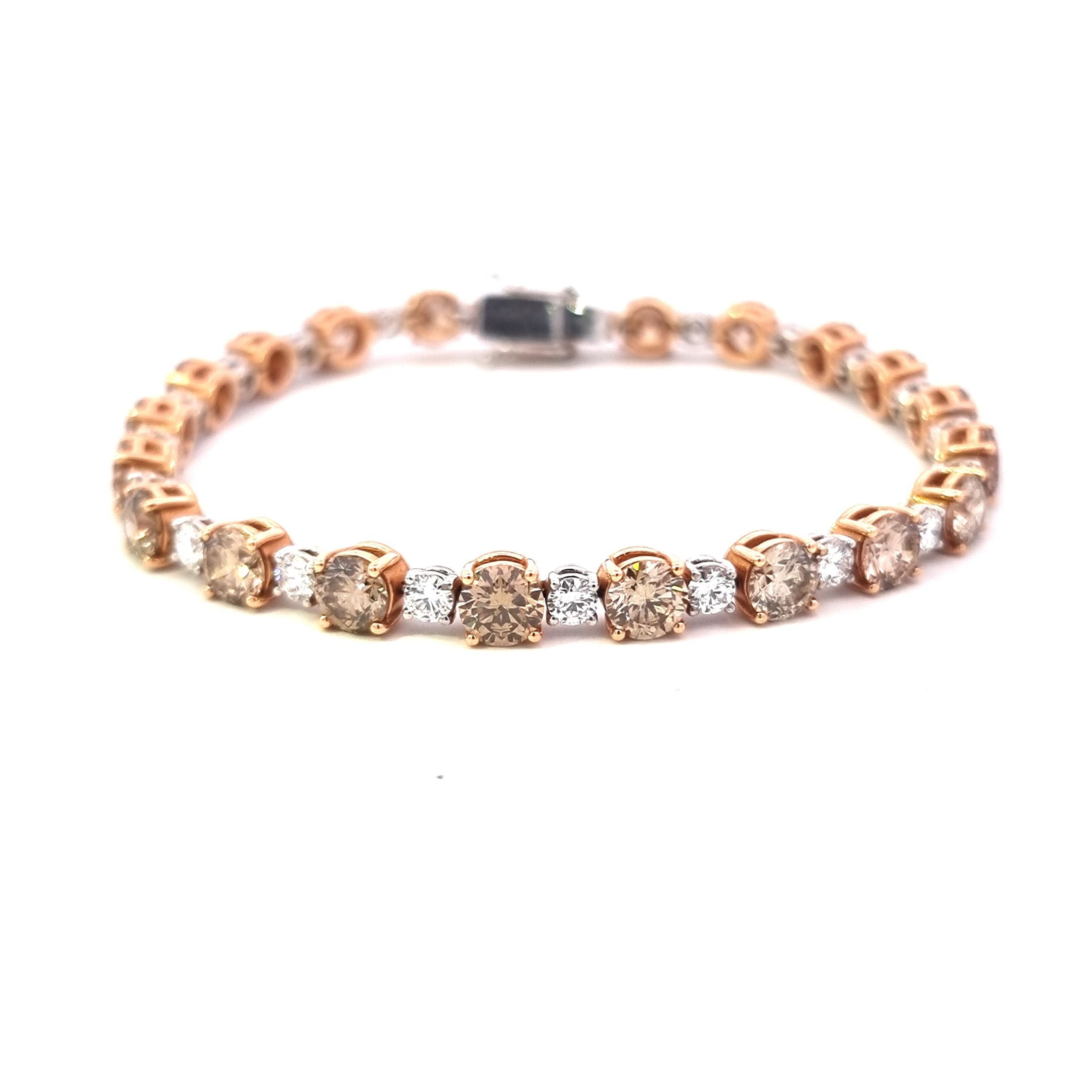 15.76ct Fancy Diamond Line Bracelet in 18ct Gold - Montpellier Jewellers