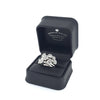 Large 3 Row Platinum Diamond Bubble  Ring