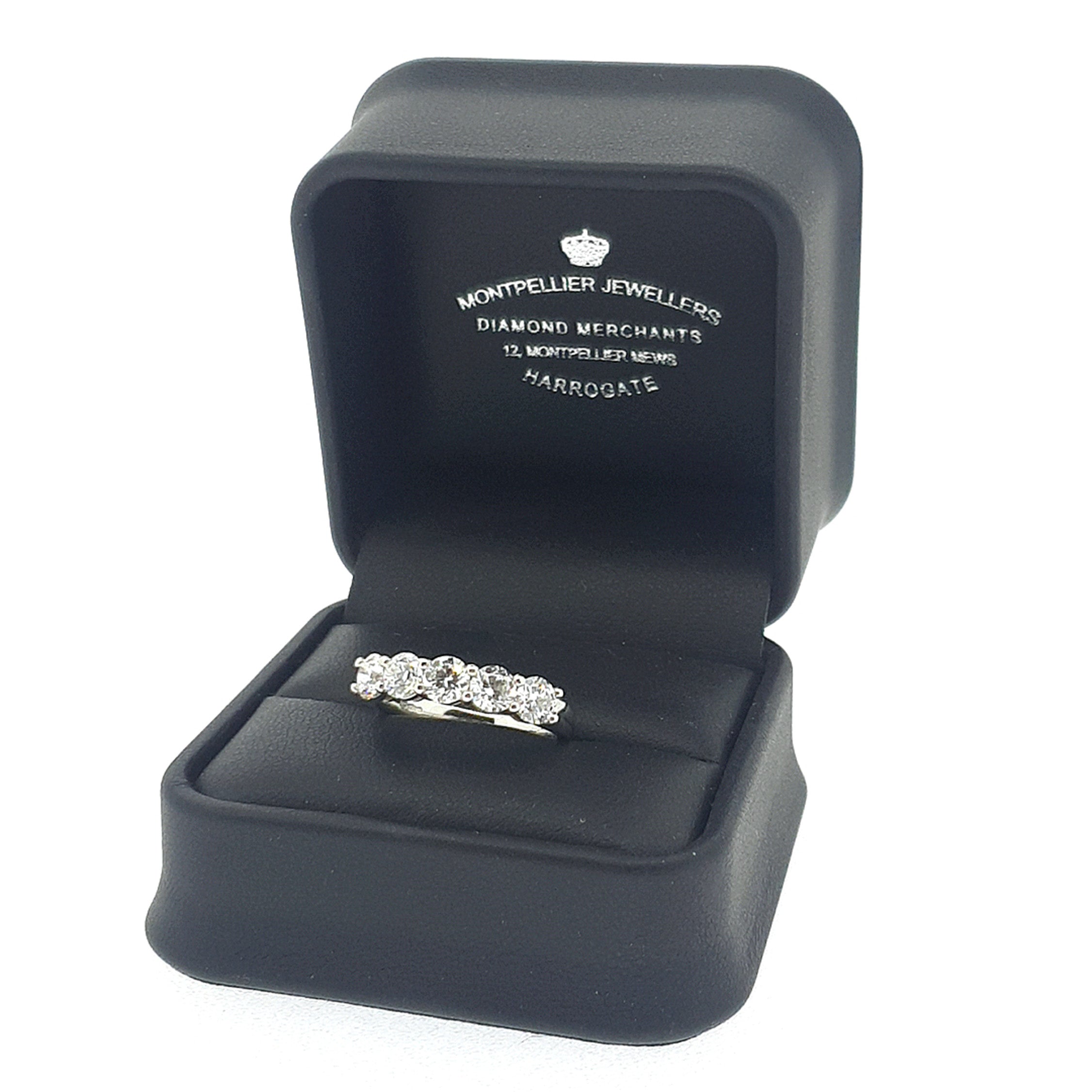 GIA E/SI 1.50ct 5 Stone Diamond Ring set in Platinum