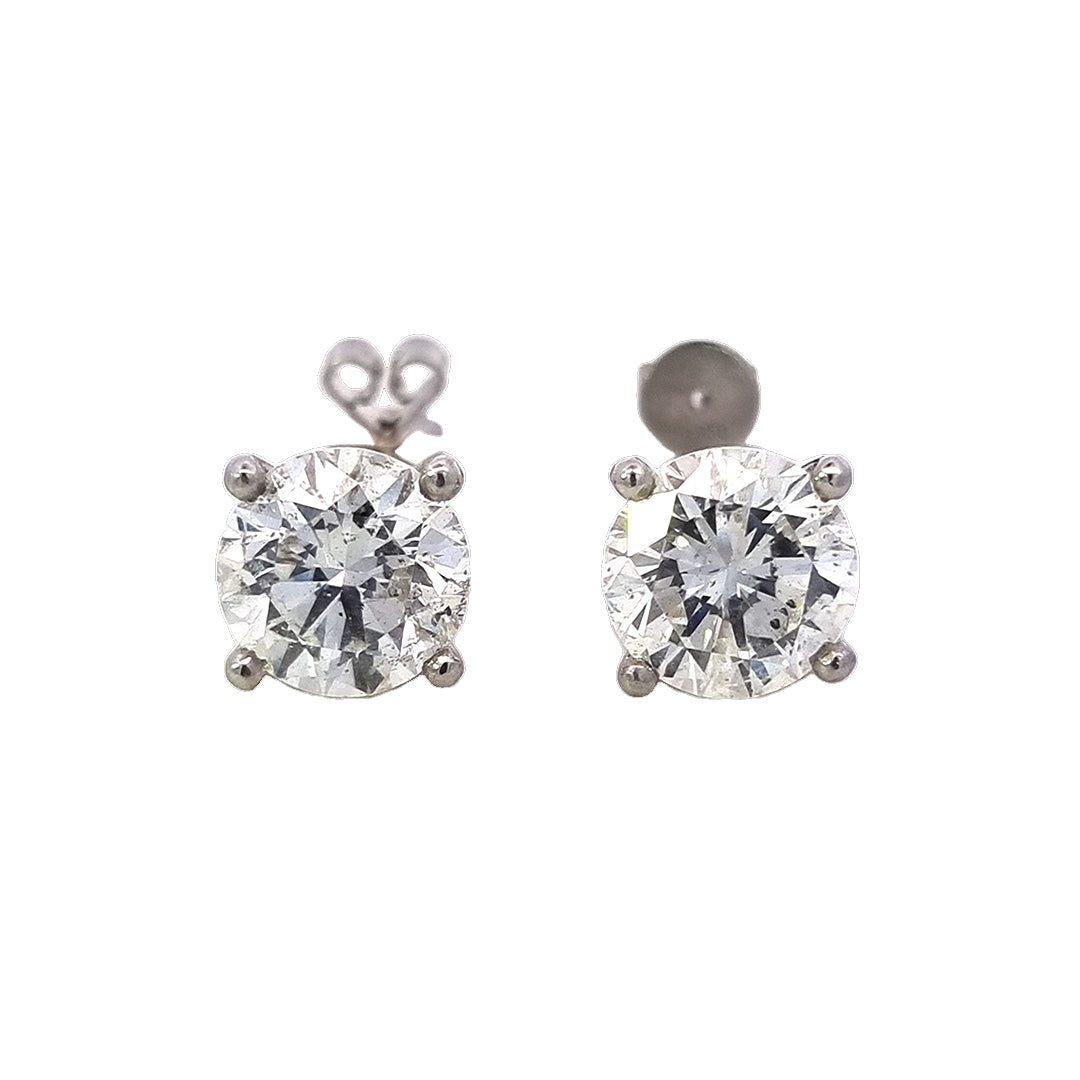 10.03ct Diamond Stud Earrings Set In Platinum - Montpellier Jewellers