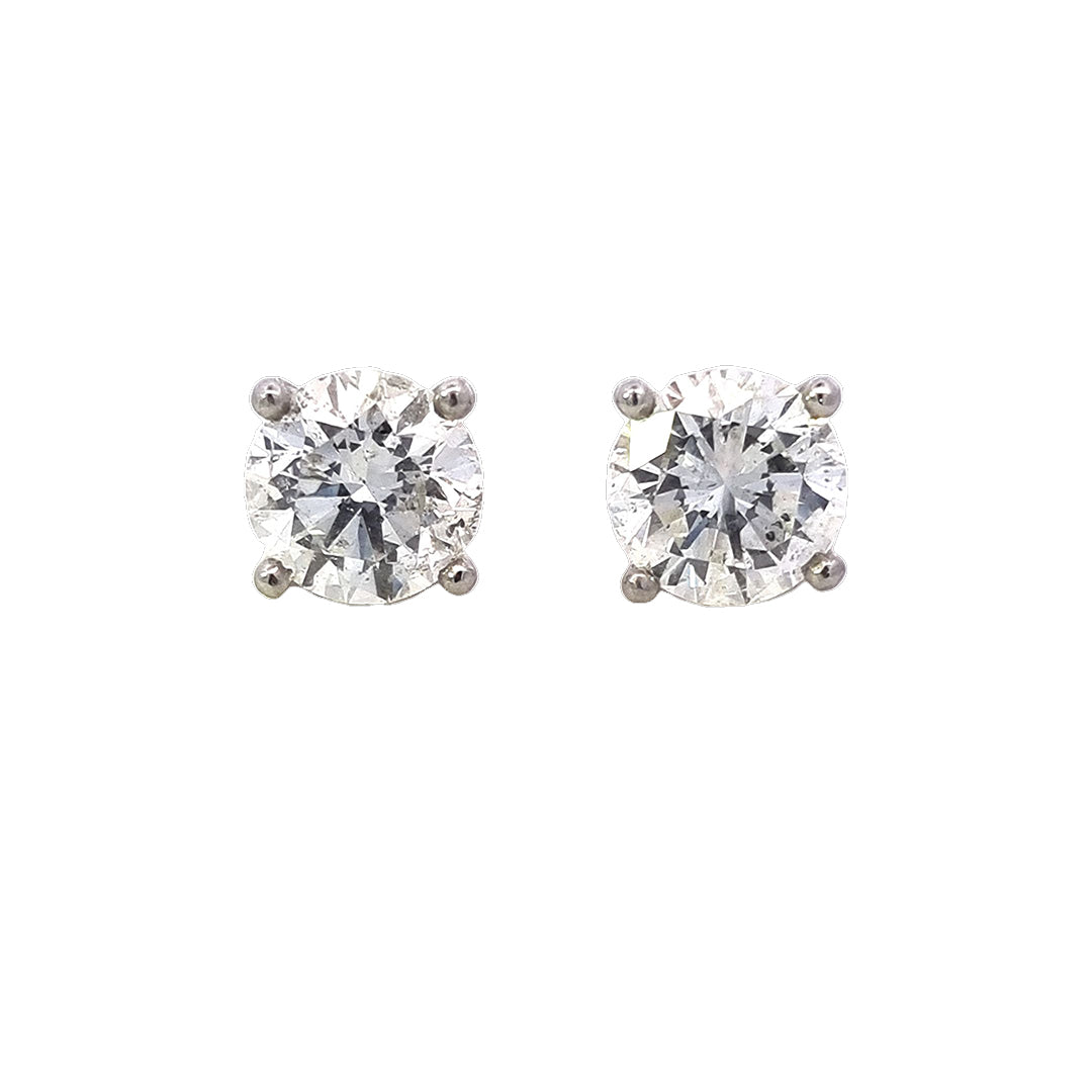10.03ct Diamond Stud Earrings Set In Platinum - Montpellier Jewellers