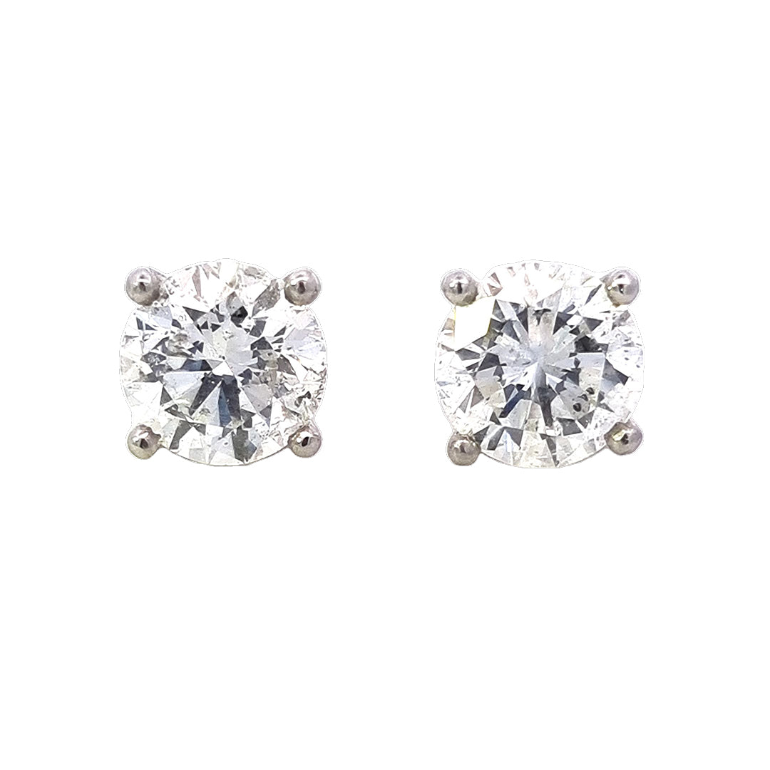 10.03ct Diamond Stud Earrings Set In Platinum - Montpellier Jewellers