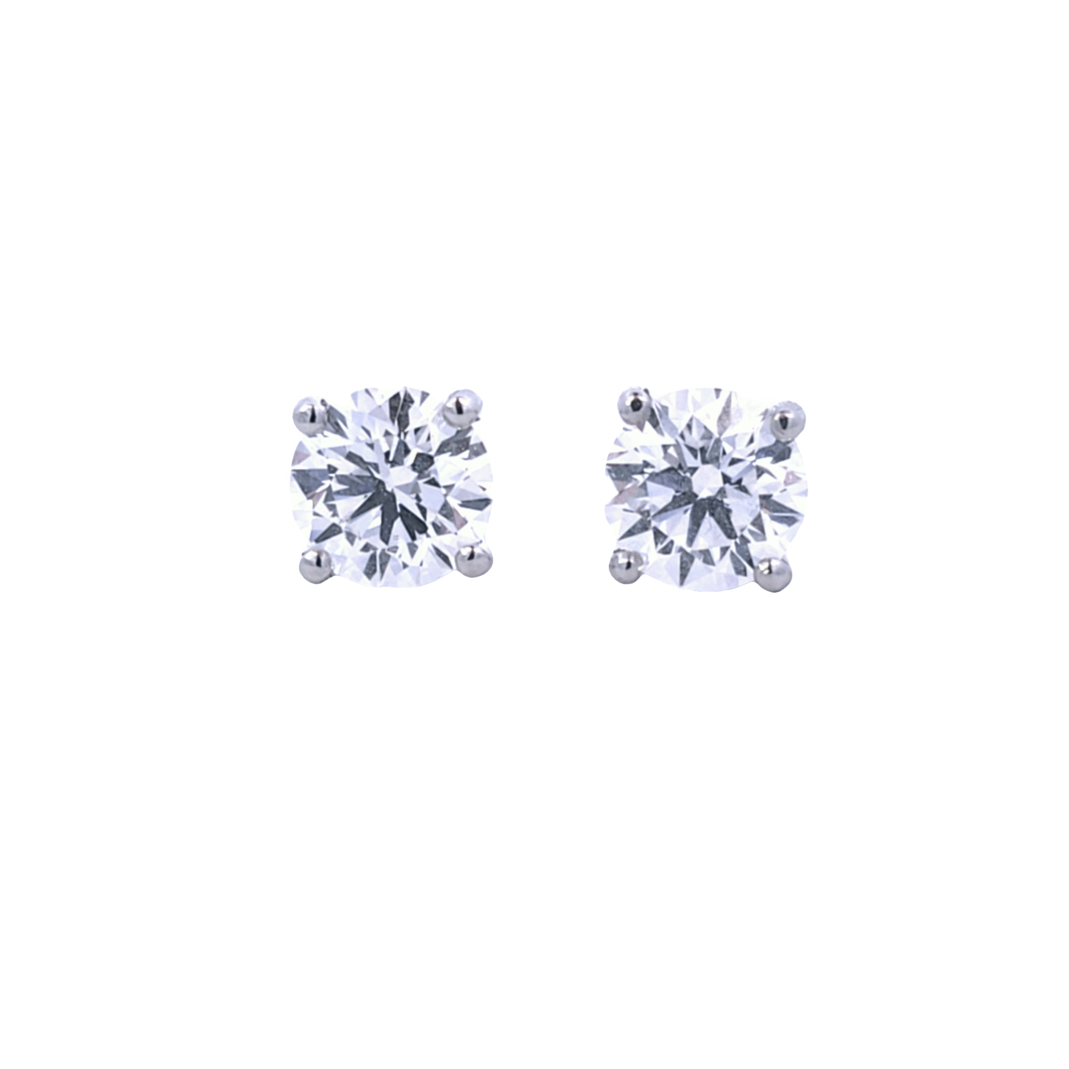IGI 4.04ct D/VS2 LAB Diamond Stud Earrings Set In Platinum