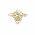 Fancy Brownish Greenish Yellow Diamond Ring