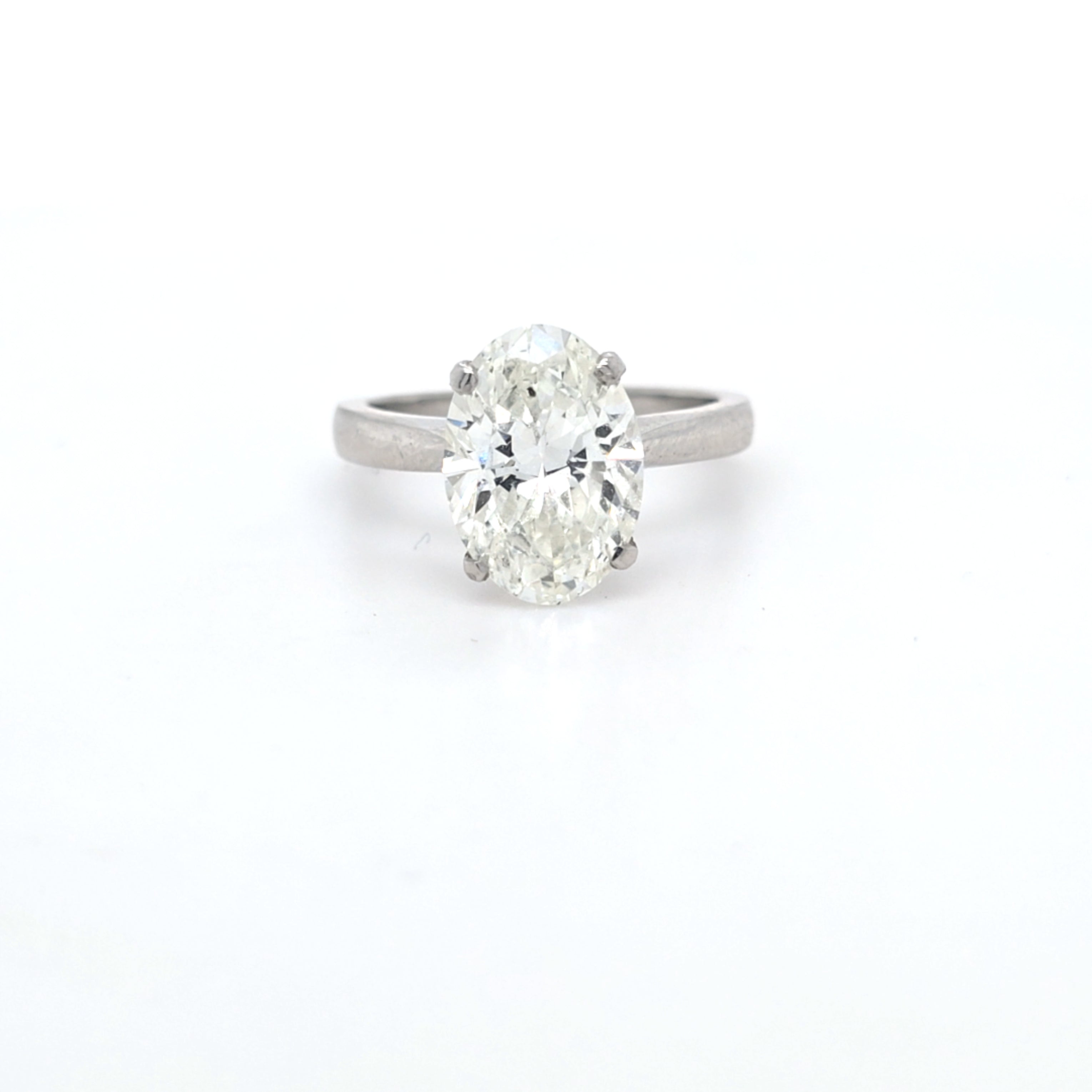 GIA 4ct Oval Diamond Ring
