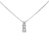 18ct White Gold Diamond 3 Stone Pendant