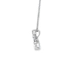 18ct White Gold Diamond 3 Stone Pendant