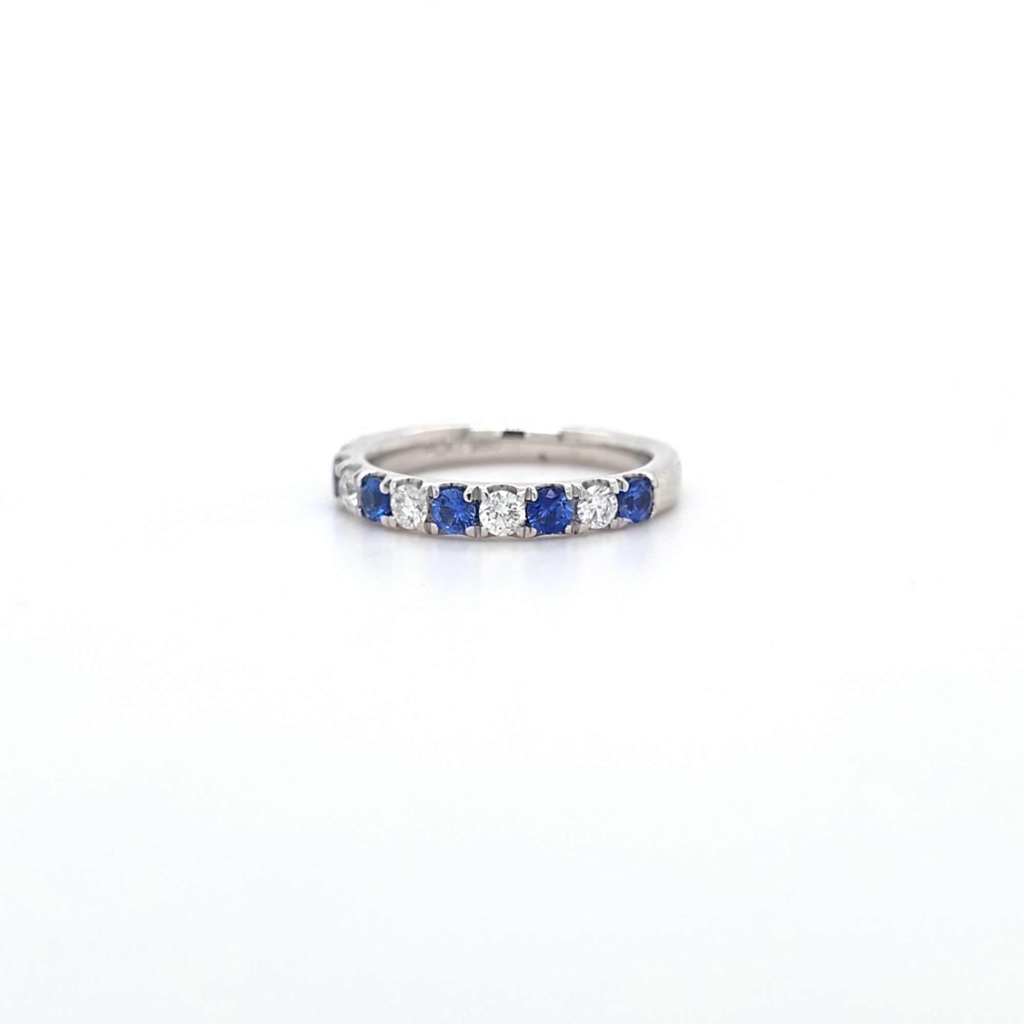 Platinum Sapphire and Diamond Eternity Ring