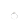 Sapphire & Diamond Halo Ring Set in Platinum