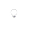 Sapphire & Diamond Fancy Halo Ring Set in Platinum