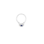 Sapphire & Diamond Fancy Halo Ring Set in Platinum