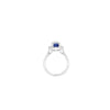 Sapphire & Diamond Fancy Halo Ring Set in Platinum