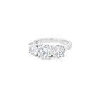 GIA 3.56ct N/SI2 Diamond 3 Stone Ring Set In Platinum