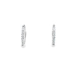 18ct White Gold Diamond Huggie Earrings