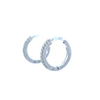 18ct White Gold Diamond Huggie Earrings