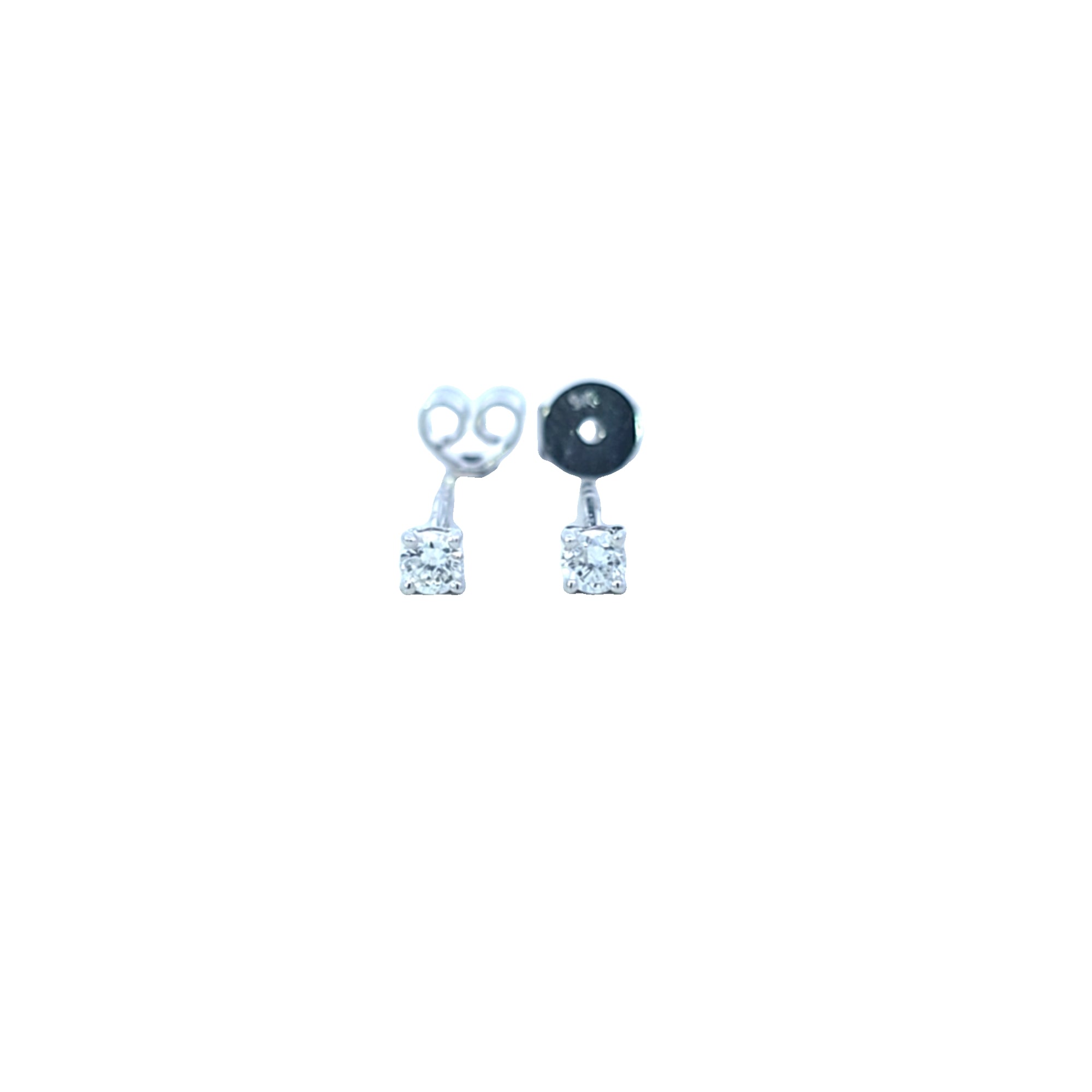 0.15ct Diamond Stud Earrings Set In 9ct White Gold