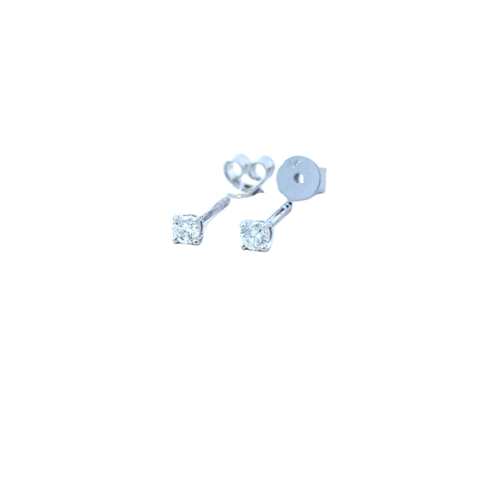 0.15ct Diamond Stud Earrings Set In 9ct White Gold