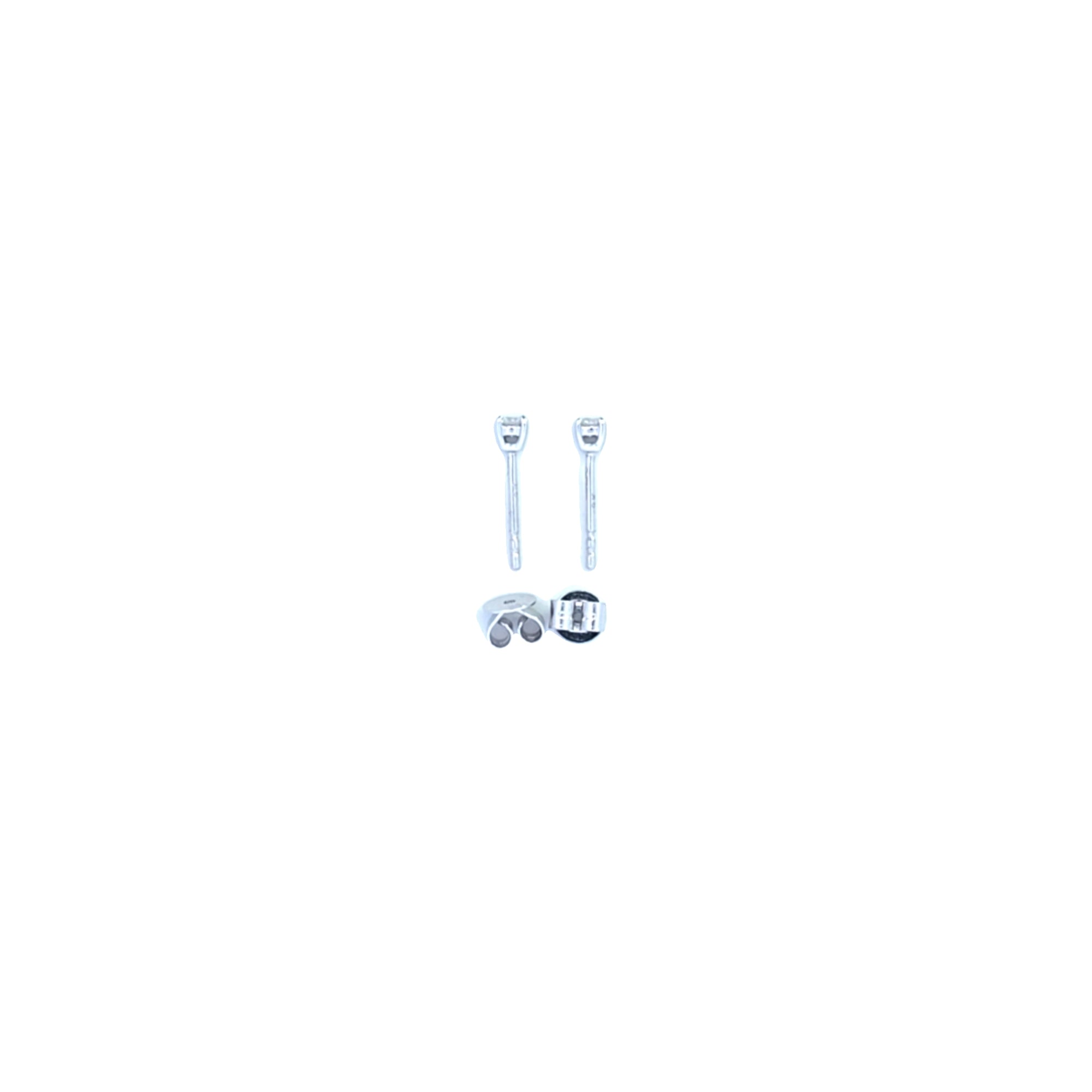 0.15ct Diamond Stud Earrings Set In 9ct White Gold