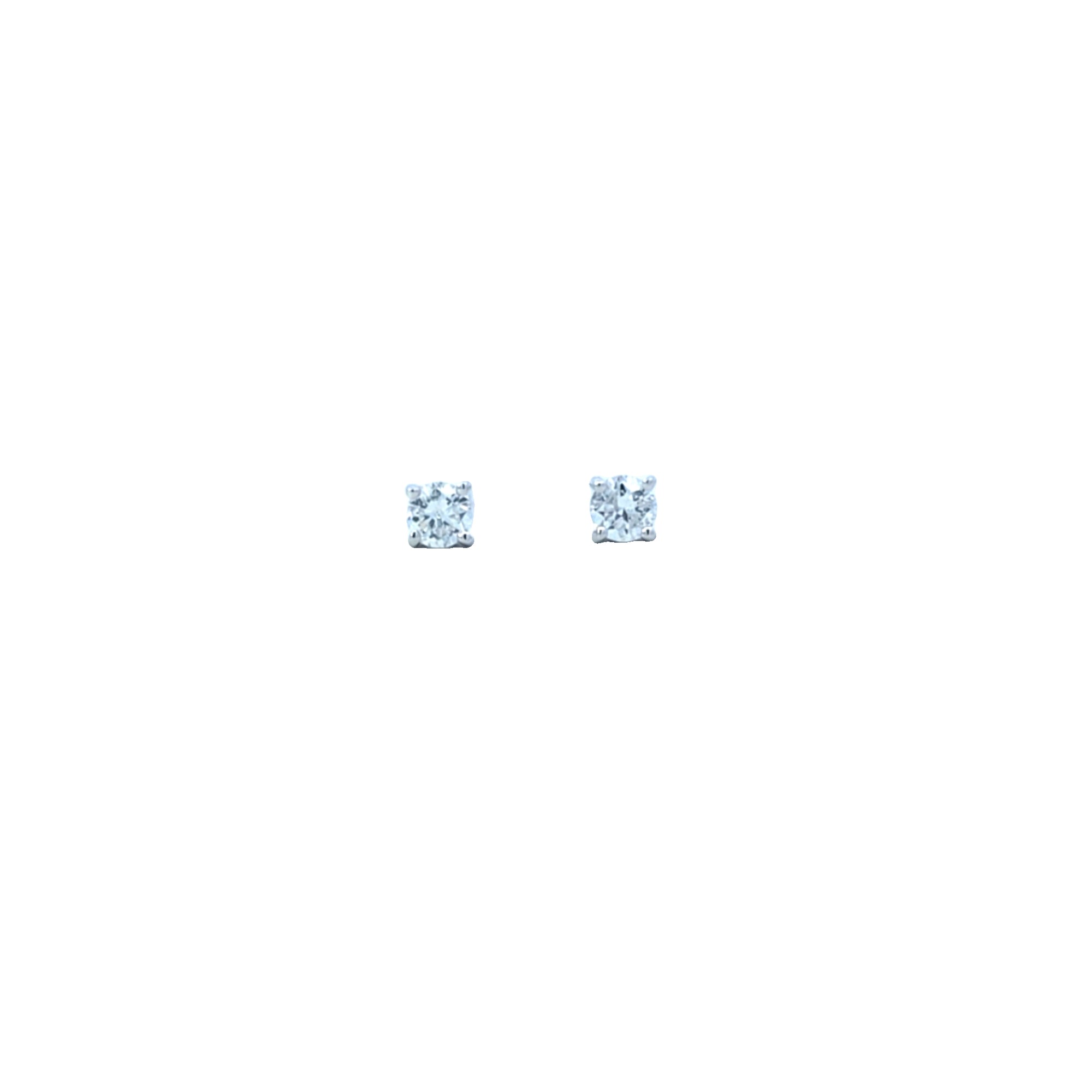 0.15ct Diamond Stud Earrings Set In 9ct White Gold