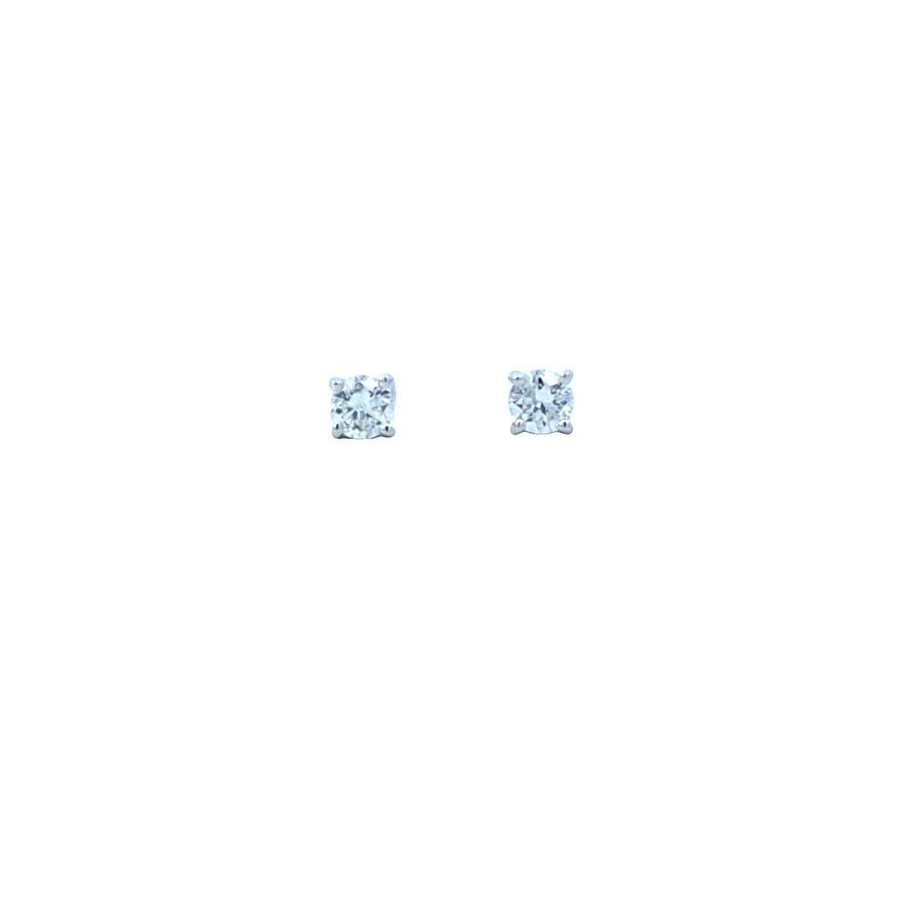 0.15ct Diamond Stud Earrings Set In 9ct White Gold
