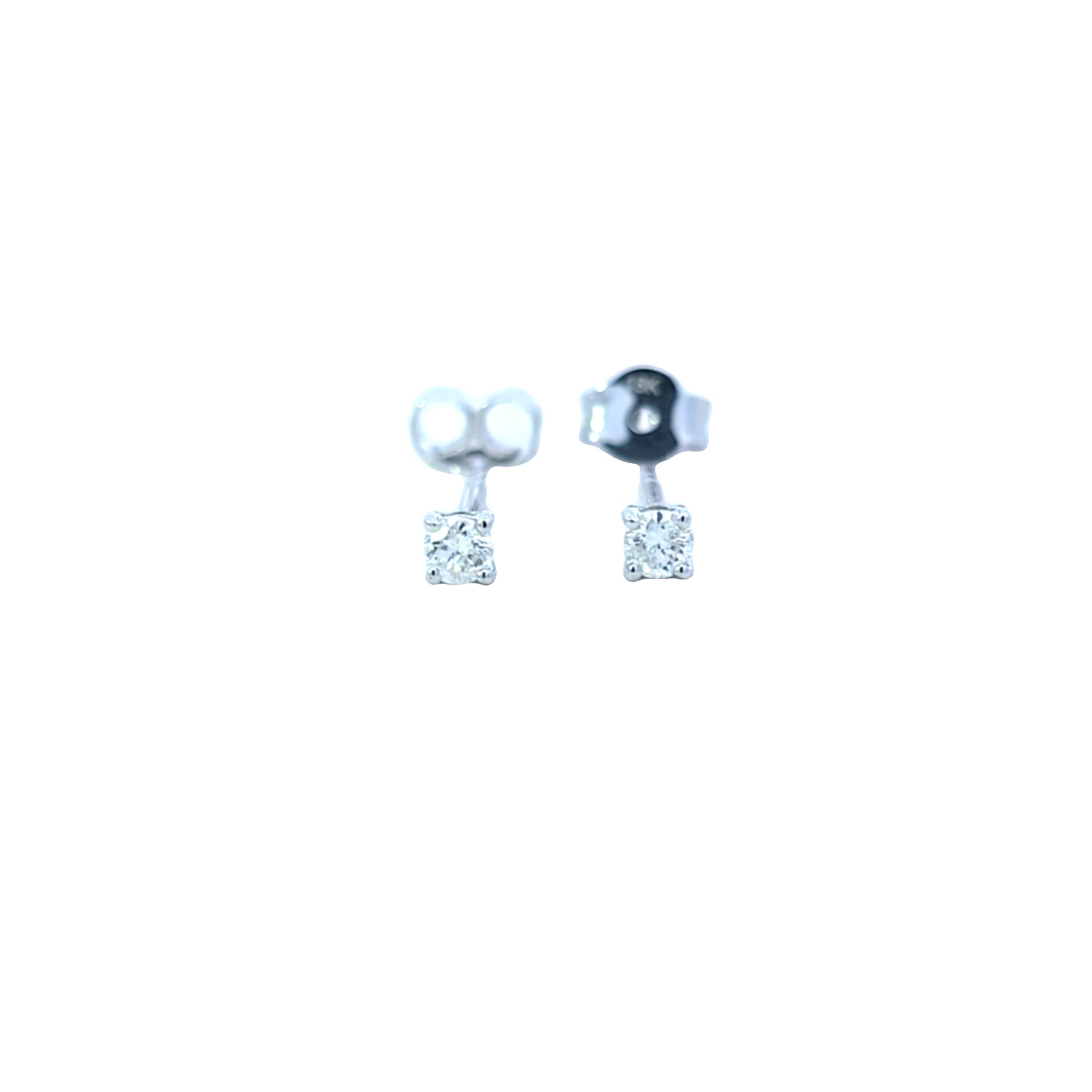 0.20ct Diamond Stud Earrings Set In 18ct White Gold