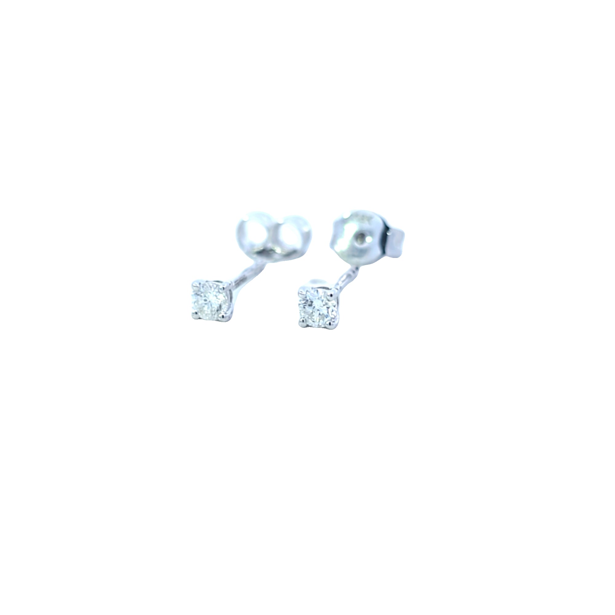 0.20ct Diamond Stud Earrings Set In 18ct White Gold