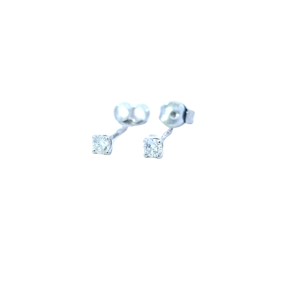 0.20ct Diamond Stud Earrings Set In 18ct White Gold