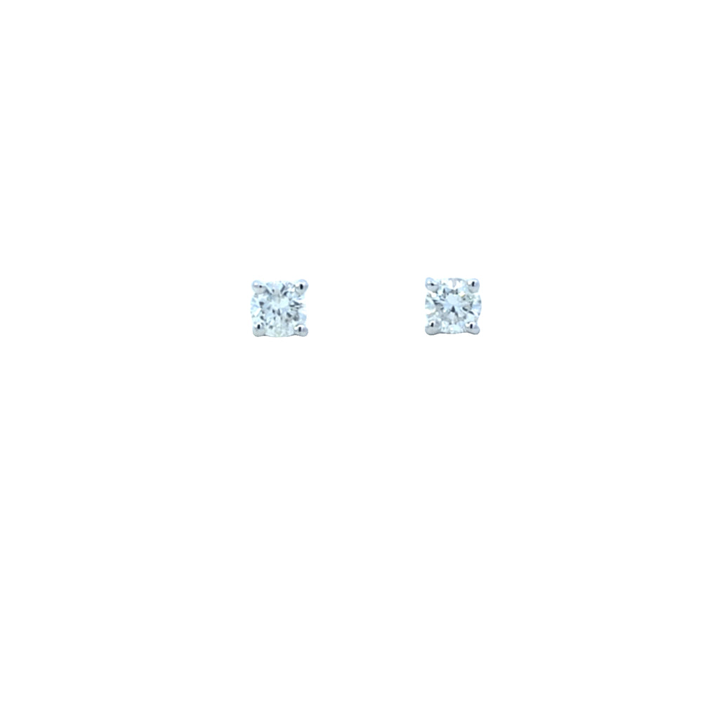 0.20ct Diamond Stud Earrings Set In 18ct White Gold