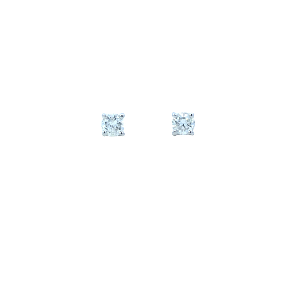 0.20ct Diamond Stud Earrings Set In 18ct White Gold