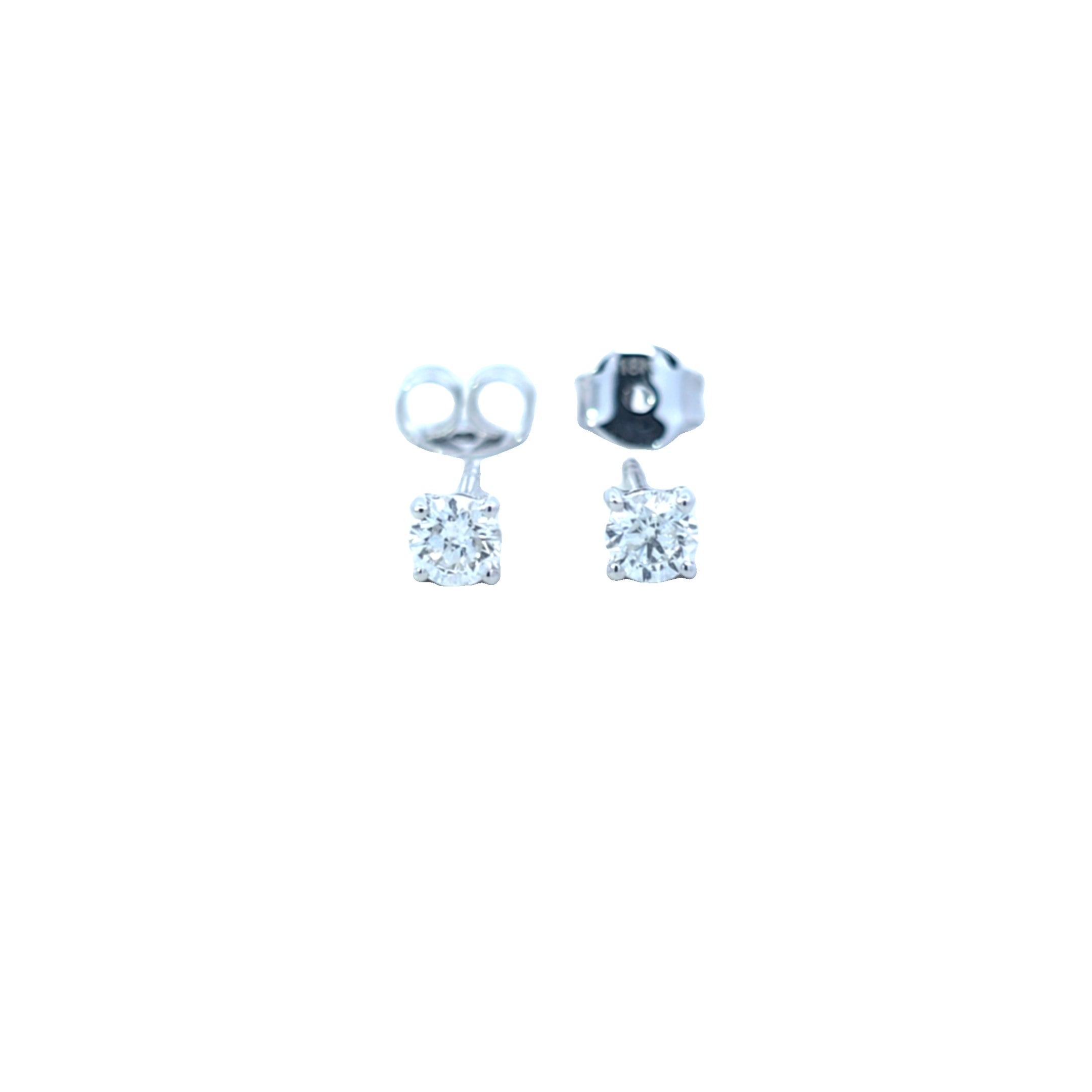 VIP 0.40ct Diamond Stud Earrings Set In 18ct White Gold - Montpellier Jewellers